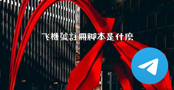 飞機號註冊脚本是什麼