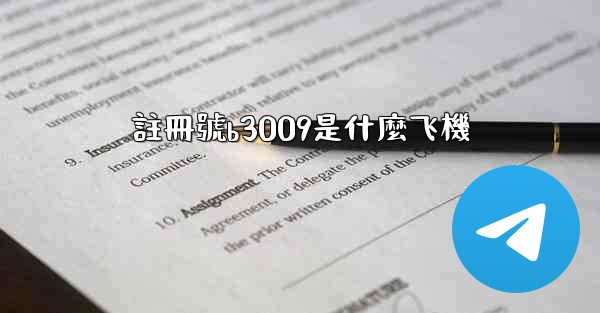 註冊號b3009是什麼飞機