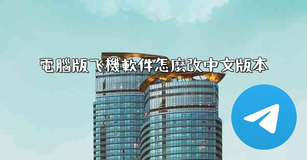 電腦版飞機軟件怎麼改中文版本