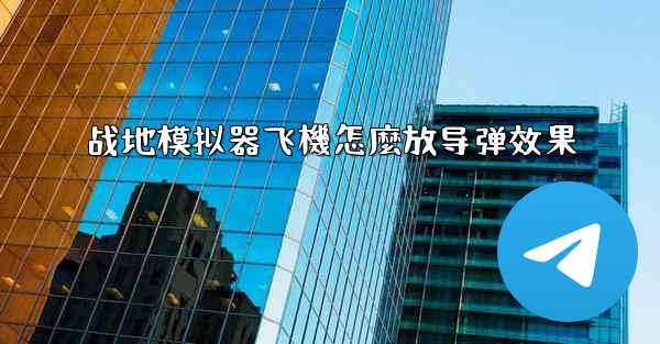 战地模拟器飞機怎麼放导弹效果