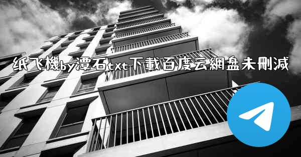 纸飞機by潭石txt下載百度云網盘未刪減