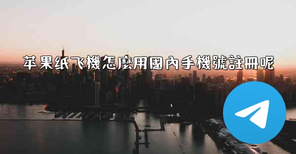 苹果纸飞機怎麼用國內手機號註冊呢