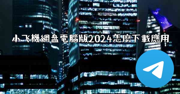 小飞機網盘電腦版2024怎麼下載應用