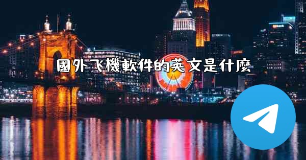 國外飞機軟件的英文是什麼