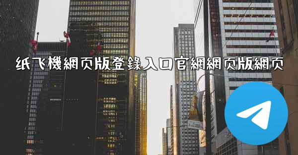 纸飞機網页版登錄入口官網網页版網页