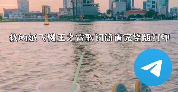 我的纸飞機王之睿歌词簡谱完整版打印