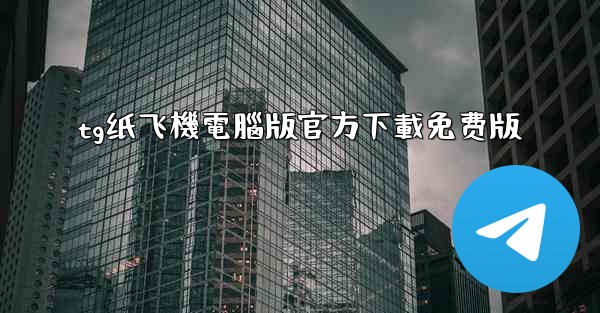 tg纸飞機電腦版官方下載免费版