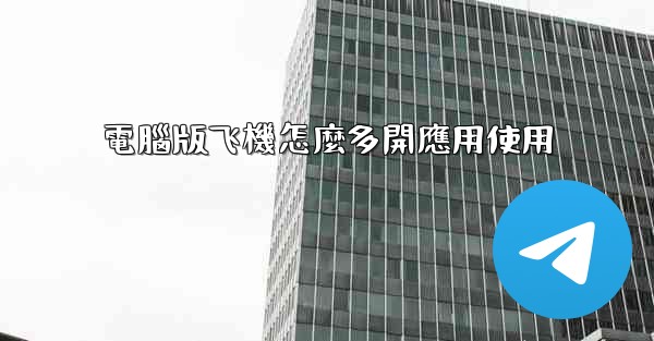 電腦版飞機怎麼多開應用使用