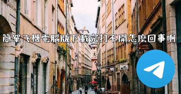 簡單飞機電腦版下載完打不開怎麼回事啊