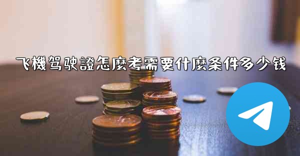 飞機驾驶證怎麼考需要什麼条件多少钱