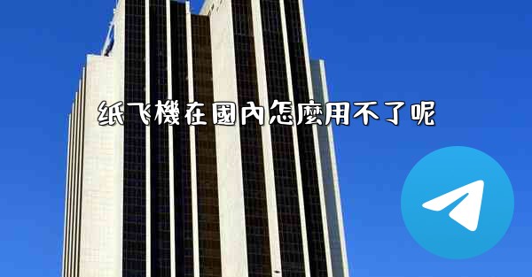 纸飞機在國內怎麼用不了呢