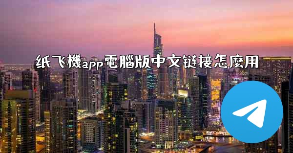 纸飞機app電腦版中文链接怎麼用